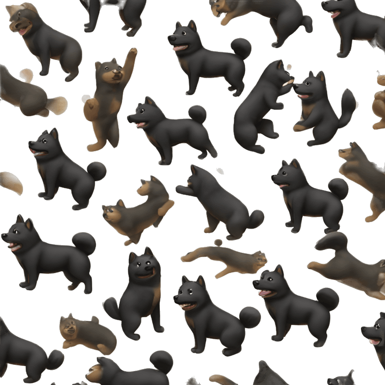 Black Shiba Inu dance emoji