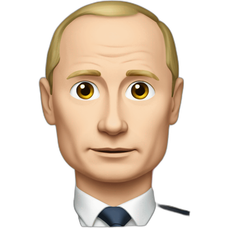 Putin and flag Russia emoji