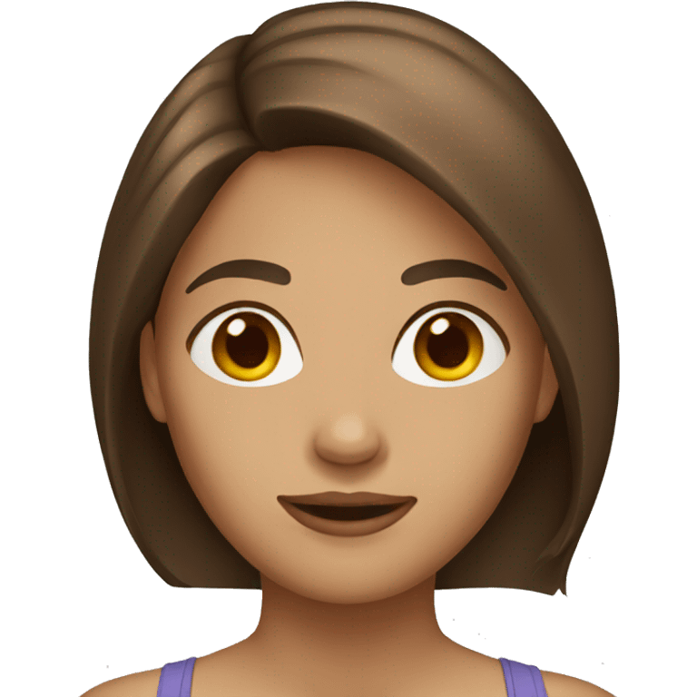 woman brown hair emoji