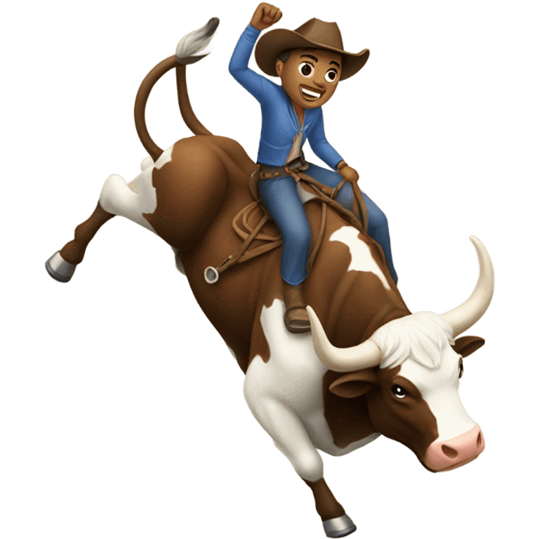 Someone riding a bull  emoji