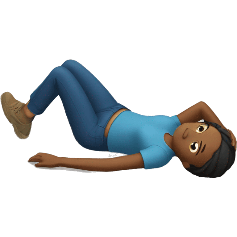 woman on the ground emoji