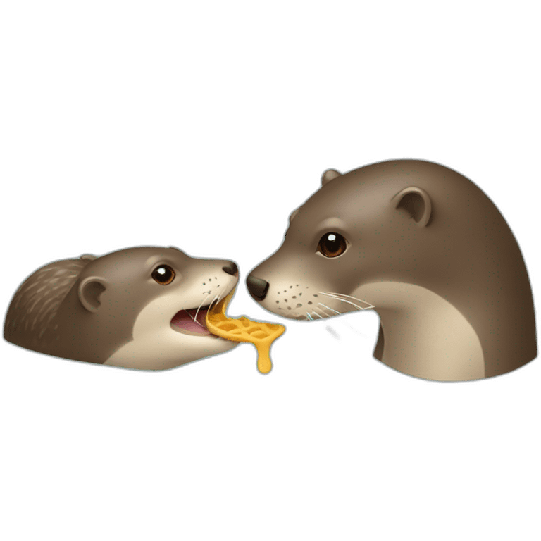 Loutre qui mange un macdonald emoji