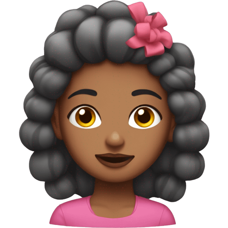 girl from shoulders up with eyes closed and hair rollers  emoji