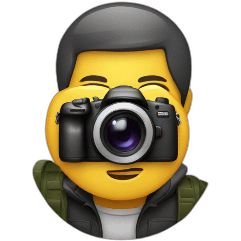 Photographer with camera emoji