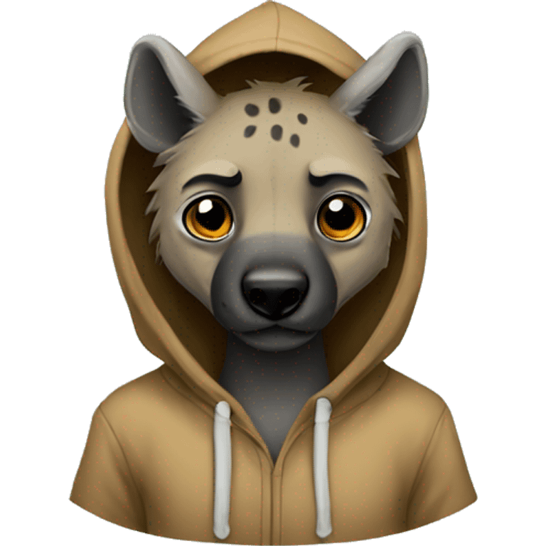 Hyena in a hoodie  emoji