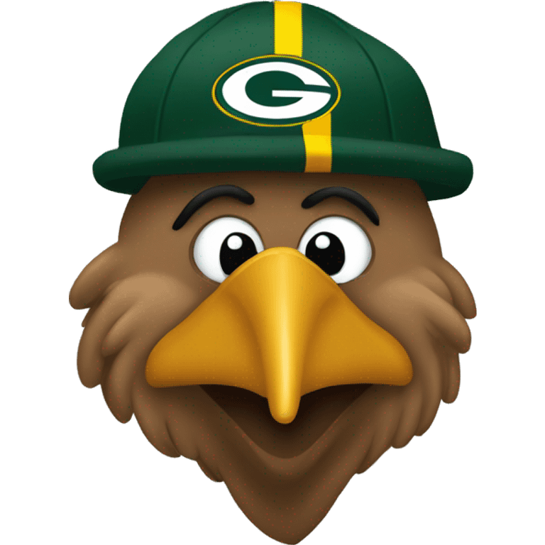 A Turkey that’s a Green Bay packer fan  emoji