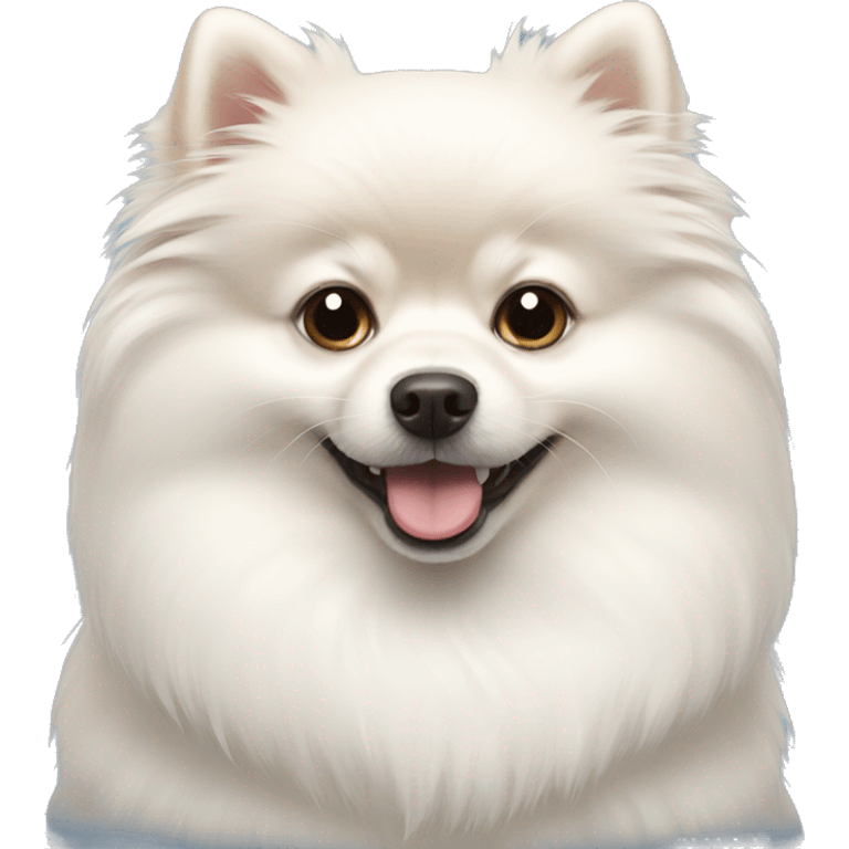 White Pomeranian  emoji