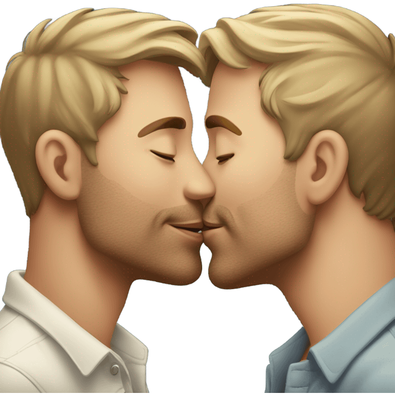 gay men kissing emoji