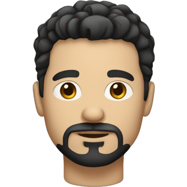 white man with short black hair and goatee emoji