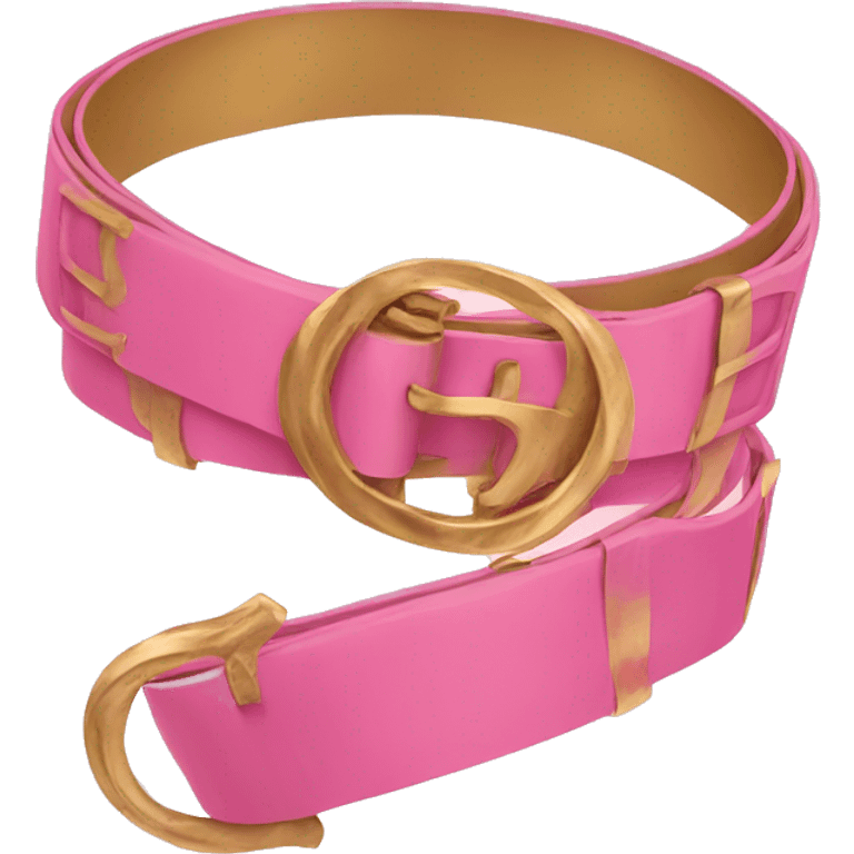 pink and gold belt emoji