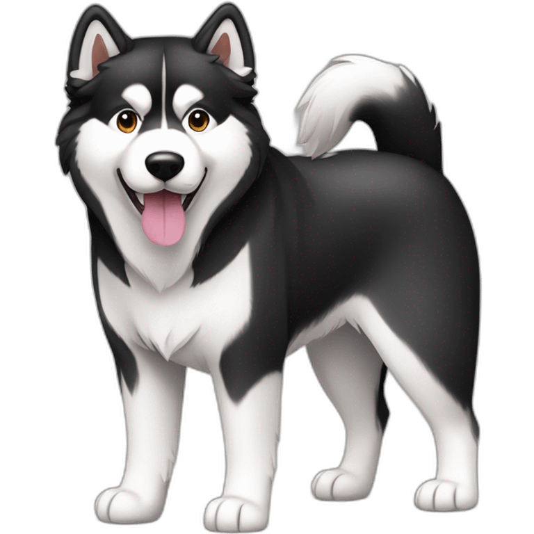 Dog alaskan malamute full-body emoji