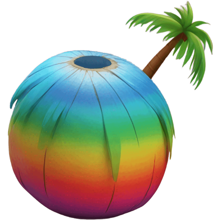 coconut rainbow  emoji