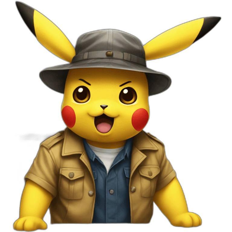 Pikachu interrogation emoji