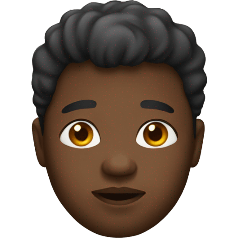 A black fat boy emoji