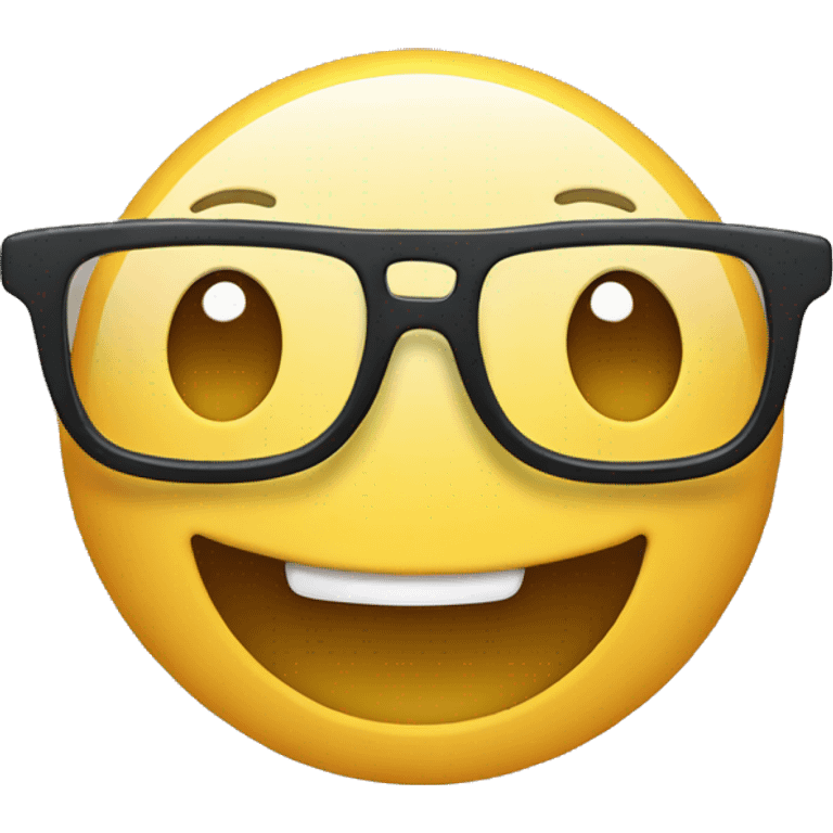 Smile face with glasses emoji