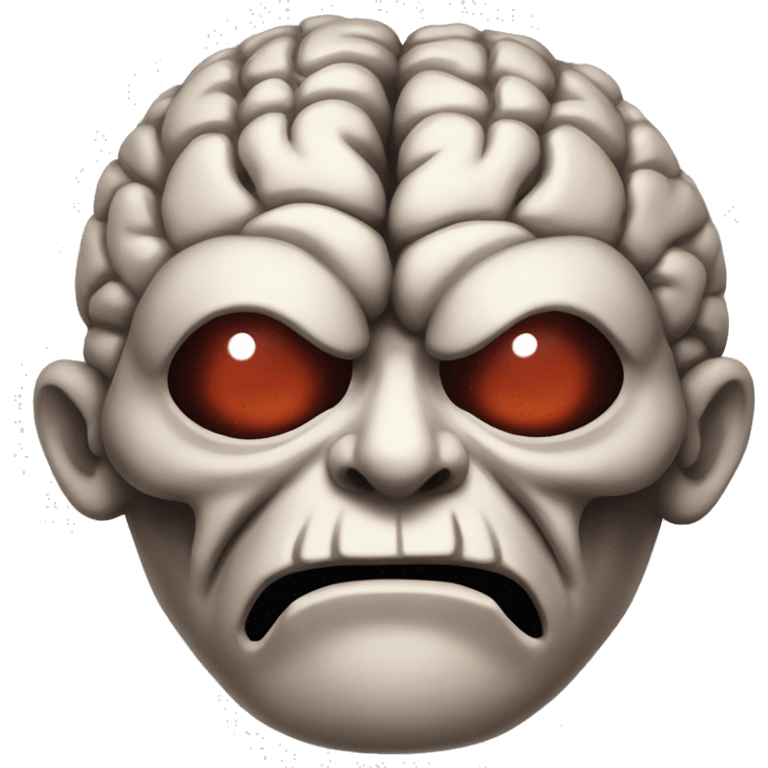 Evil Diabolical Brain that gives away a dark feeling emoji