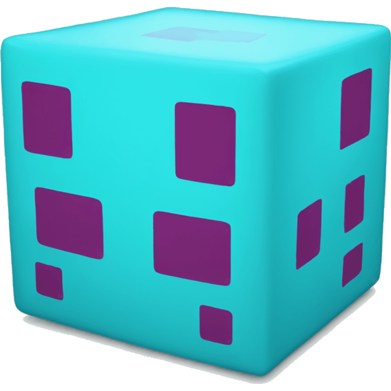 cyan cube emoji