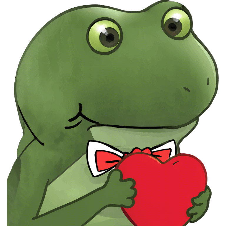 Bufo Holding a big red heart  emoji