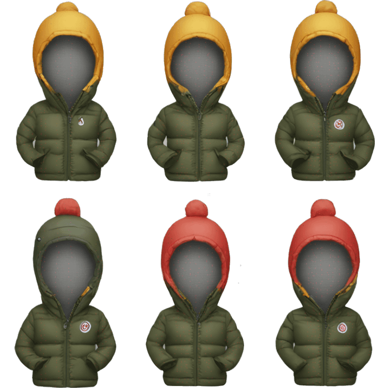 Drill performer in a Moncler down jacket emoji