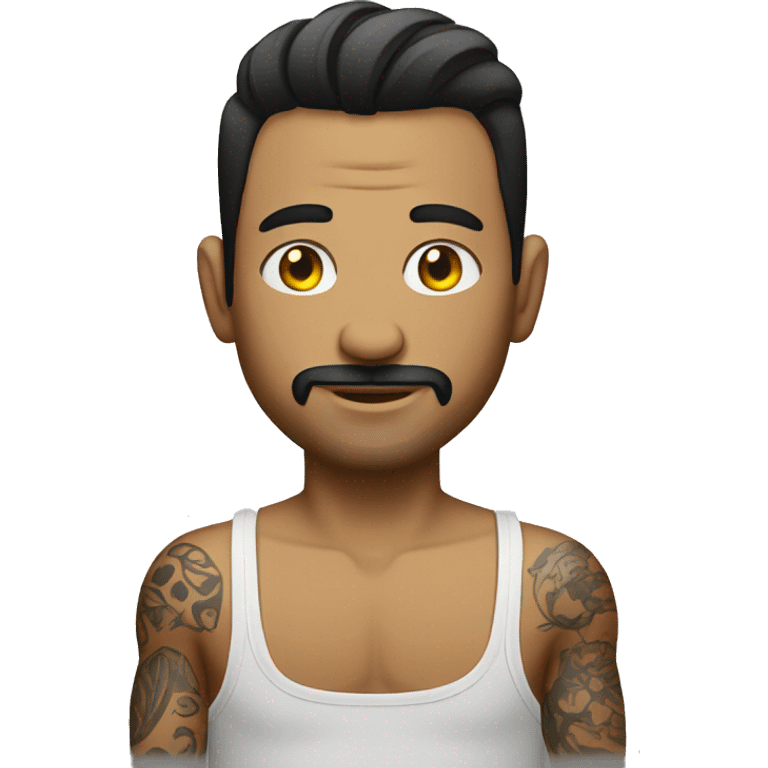 Hombre con tatuajes emoji