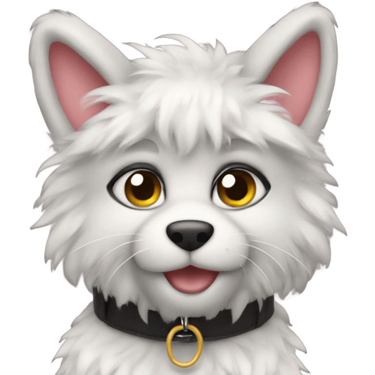 A furrie with a collar emoji