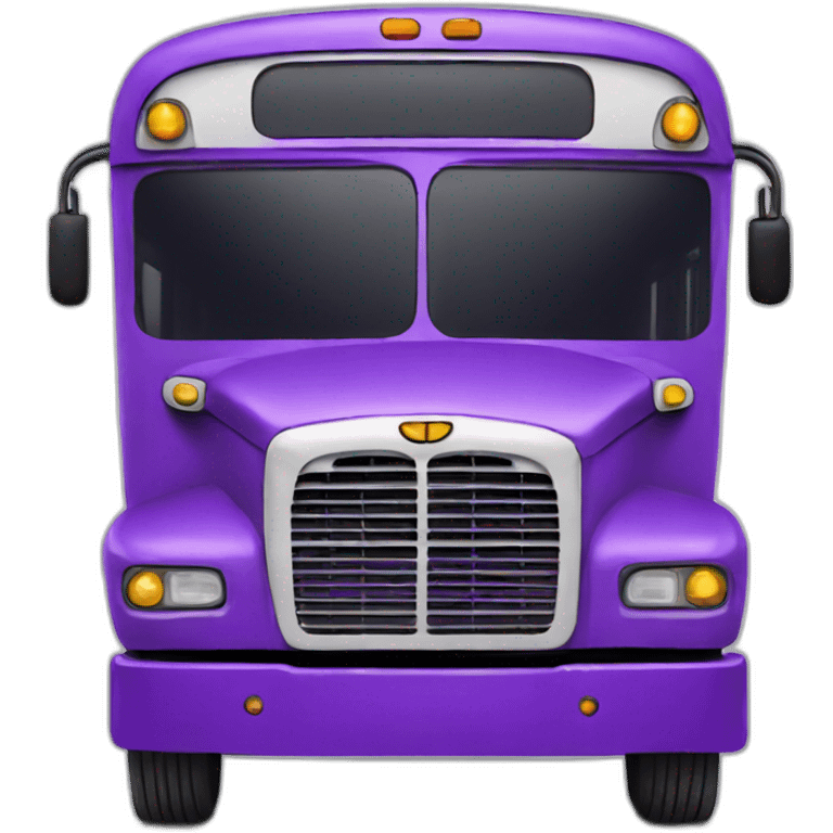 bus colored purple emoji