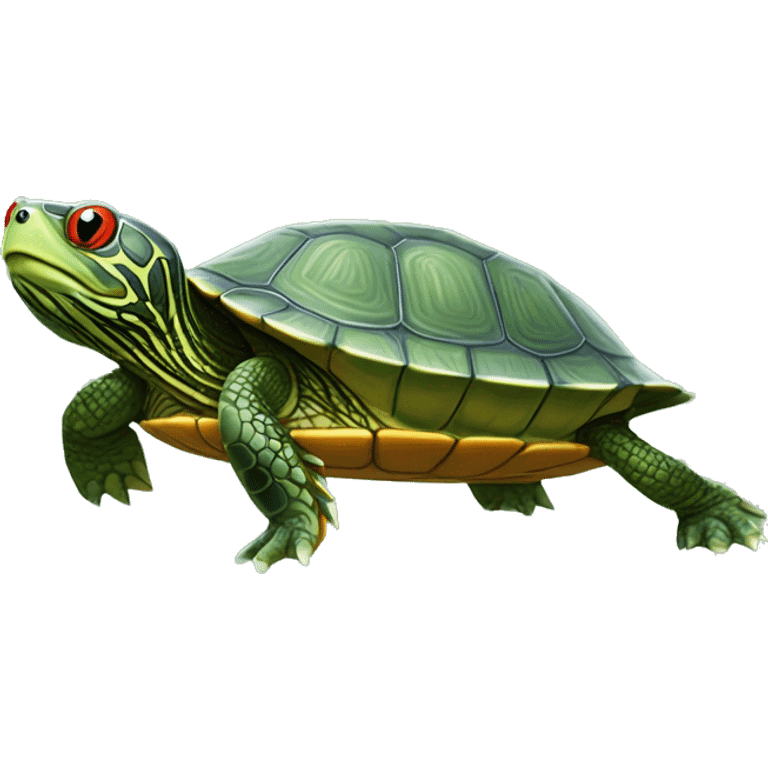 Red-eared slider turtle emoji