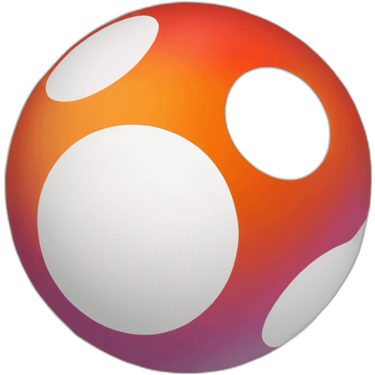 Gradient abstract billiard ball number 9 emoji