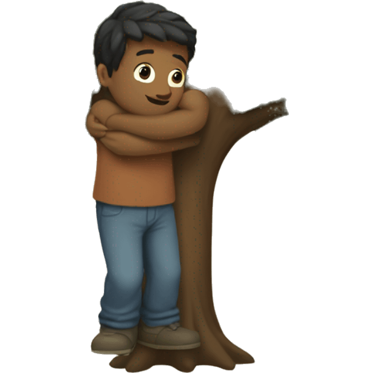 Noah kahan hugging a tree emoji