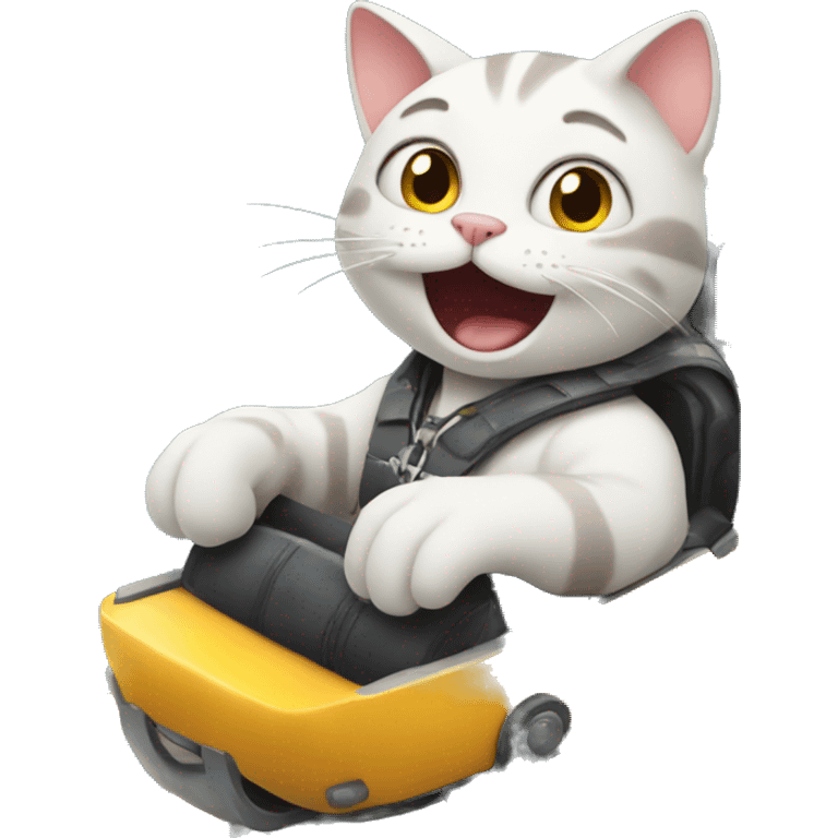 Cat on a rollercoaster  emoji