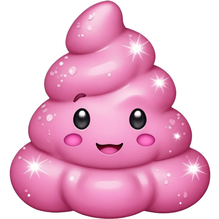 pink sparkle cute poo emoji