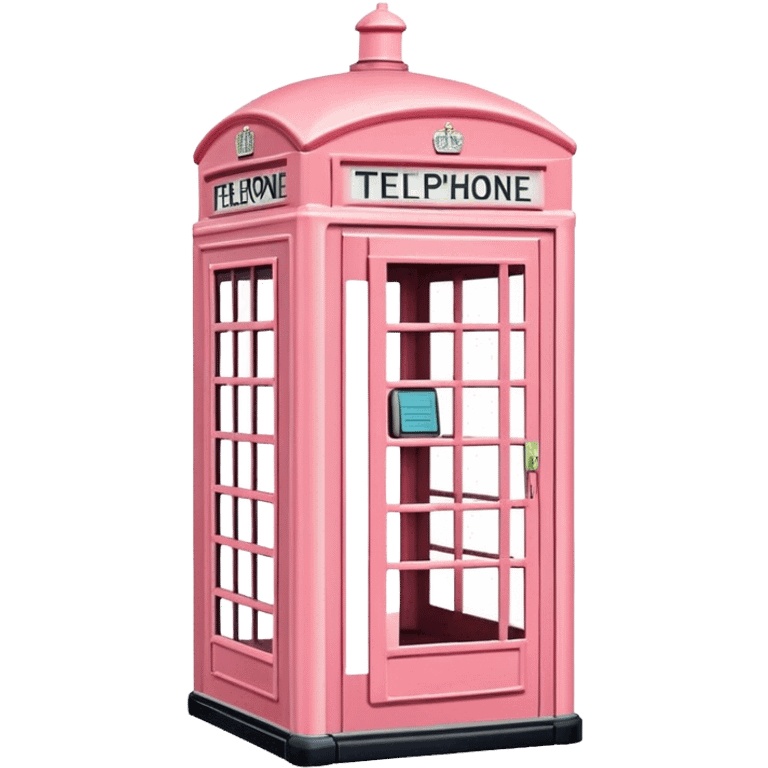 pastel London telephone box emoji