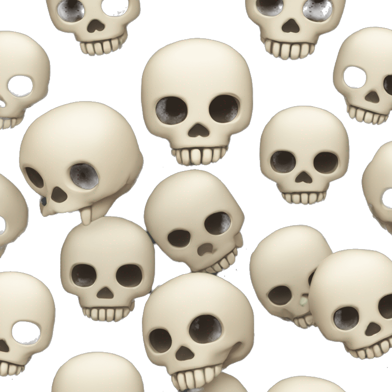 skull wearing mask that covers nose and mouth emoji