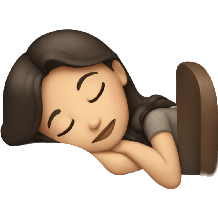 Brunette girl sleeping emoji