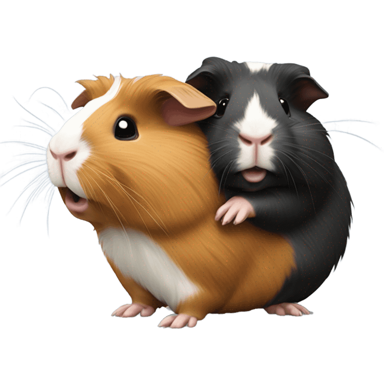 Guinea pigs fighting emoji