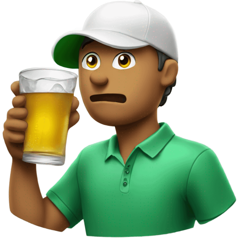 golfer drinking emoji