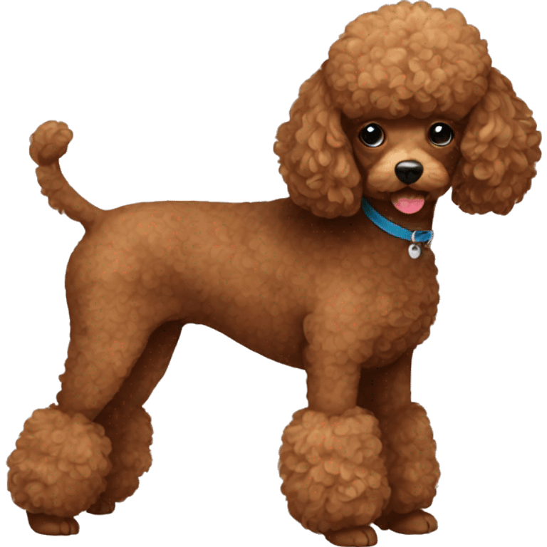 Brown toy poodle emoji