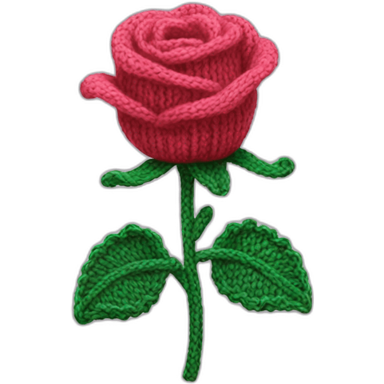 Knit rose emoji