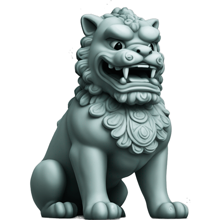 foo dog statue cement emoji