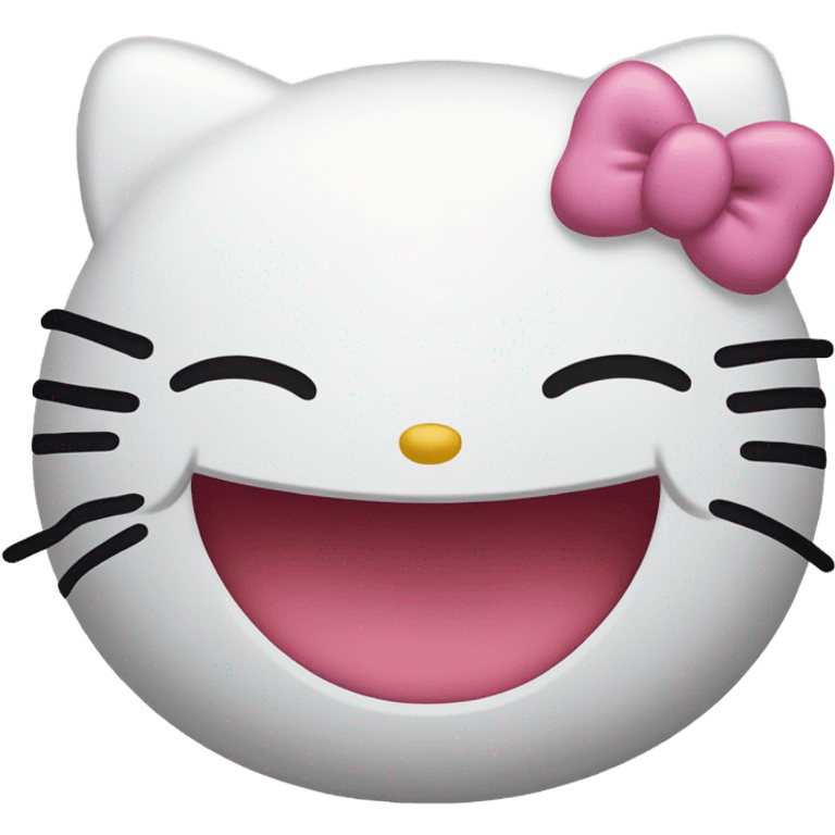 hello kitty laughing  emoji