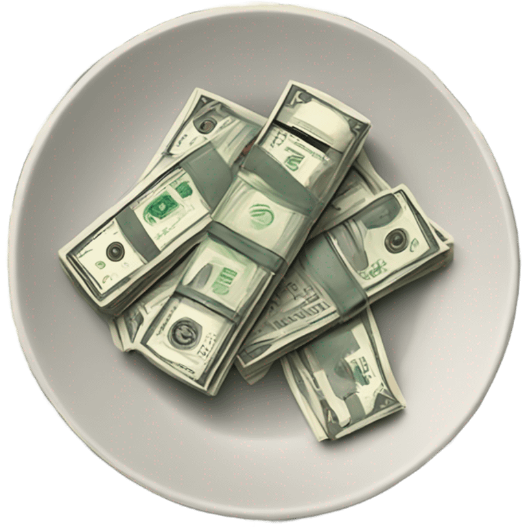 Plate of cash emoji