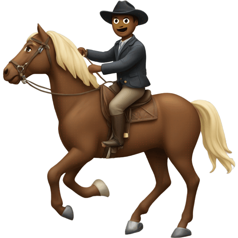 Man riding horse emoji