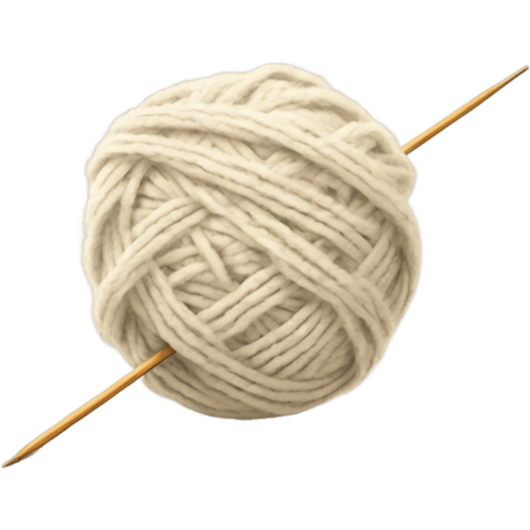 ball of yarn with two knitting needles emoji