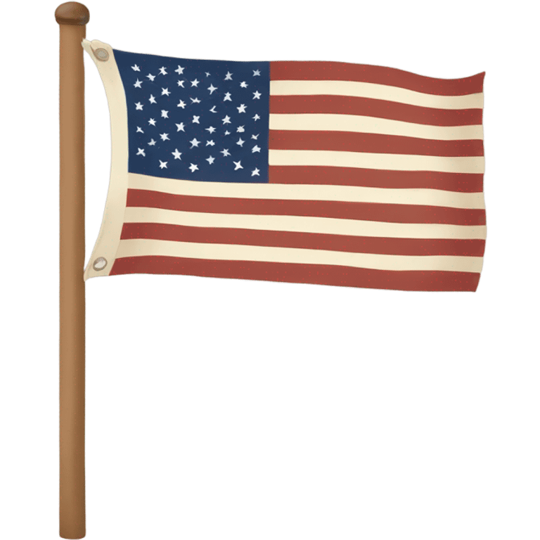 Beige American flag emoji