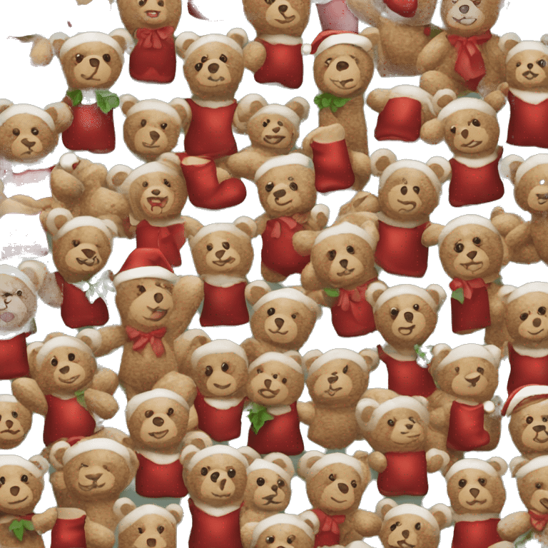 Christmas teddy bear emoji