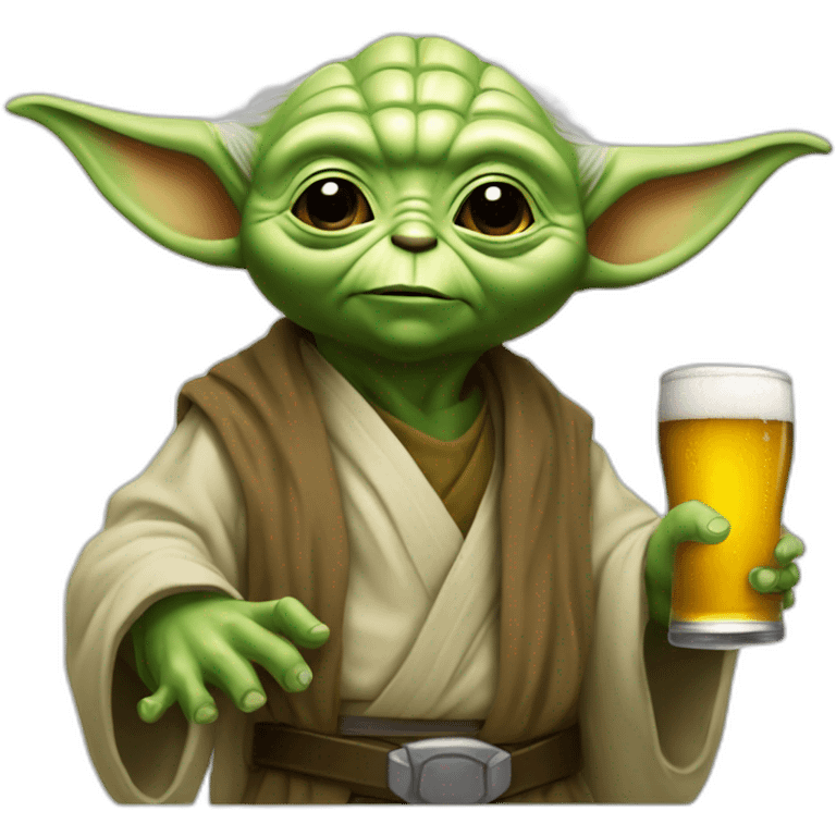 Yoda qui boit de la biere emoji