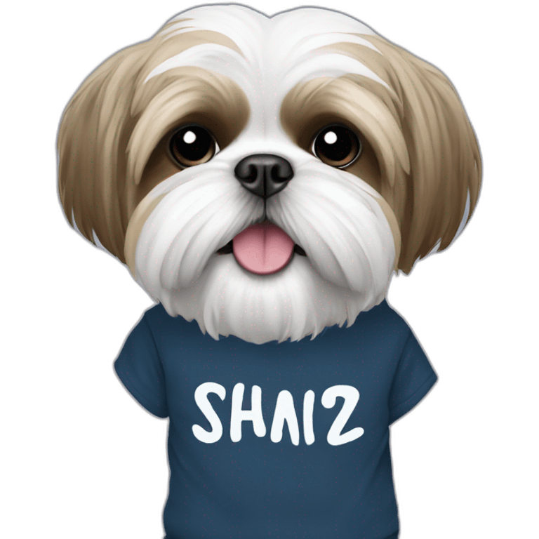 shih tzu with a t-shirt  emoji