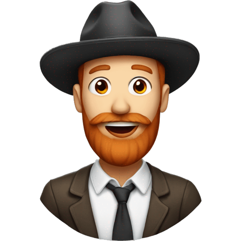 Guy with hat and red beard with tongue out  emoji