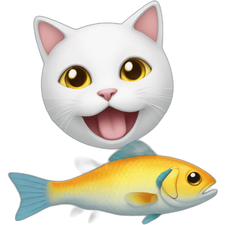 cat and fish emoji