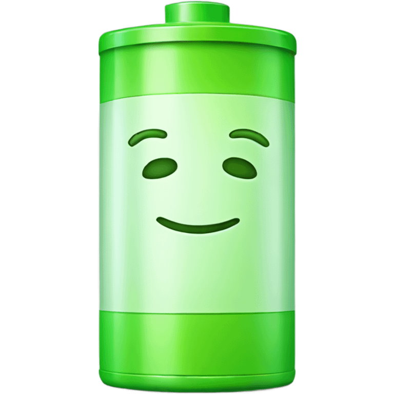 Smiling Green battery  emoji